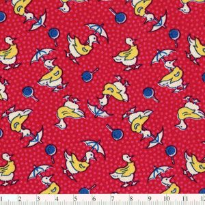 *Wilmington Prints*Summer Days by Kaye England Rainy Day Ducks red