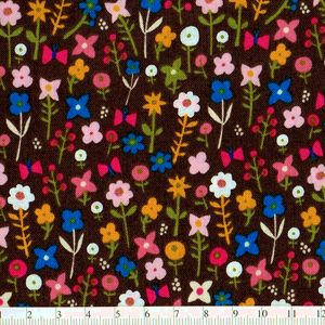 *P & B Textiles* Village Green Small Floral brown