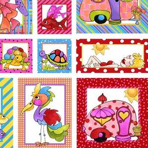 *Loralie Designs* Happy Camper panel A wh