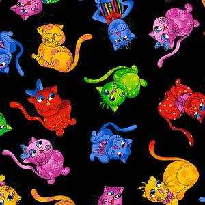 *Loralie Designs* Cool Cats Toss black