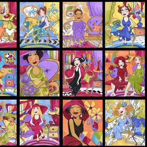 *Loralie Designs* Sitting Pretty panel A