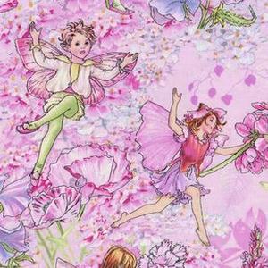 *Michael Miller* Flower Fairies Allover Fairies pink 45×110