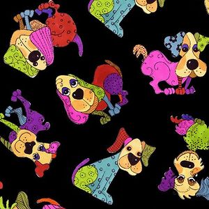 *Loralie Designs* Dog Happy! Toss black
