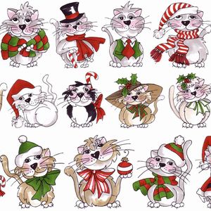 *Loralie Designs* Kitty Kitty Christmas panel