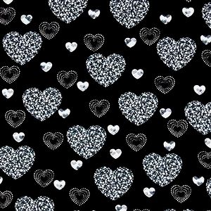 *Benartex* Kanvas Dotty Heart 45×54