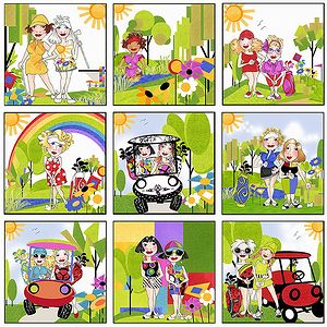 *Loralie Designs* Golf Happy panel