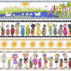 *Loralie Designs* Golf Happy Border wh