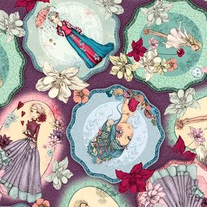 *Santoro London* Mirabelle Midnight Garden Toss purple 45×54