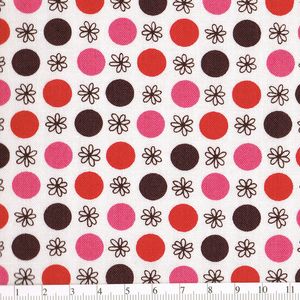 *Free Spirit*Flea Market Fancy Legacy Flower & Dot Red