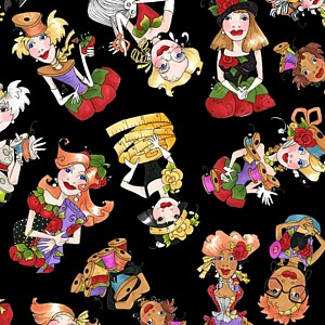 *Loralie Designs* Sew Curious Toss black 45×54